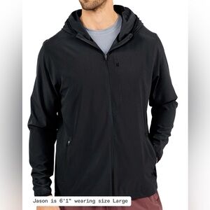 Free Fly Men's Breeze Hooded Jacket large NWT